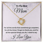 To My Mom Necklace, Mother's Day, Love Knot, I Love You