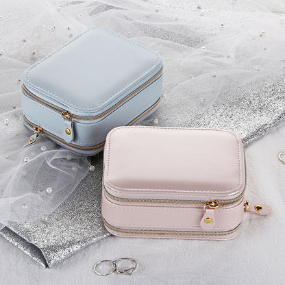 Travel Portable Zipper Jewelry Box