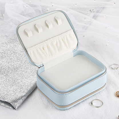 Travel Portable Zipper Jewelry Box