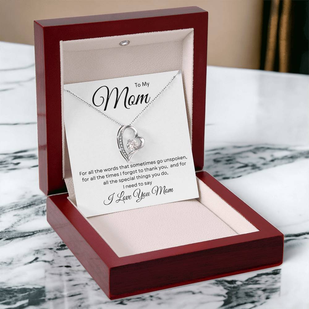 To My Mom Necklace, Mama, Gift For Birthday, I Love Mom Mother Day Gift,