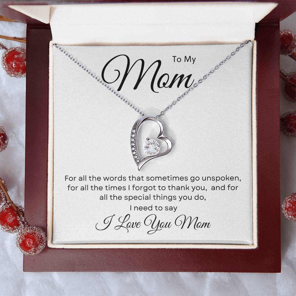 To My Mom Necklace, Mama, Gift For Birthday, I Love Mom Mother Day Gift,