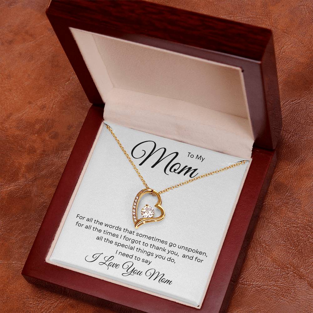 To My Mom Necklace, Mama, Gift For Birthday, I Love Mom Mother Day Gift,