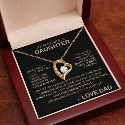 To My Beautiful Daughter - Forever Love Necklace GB