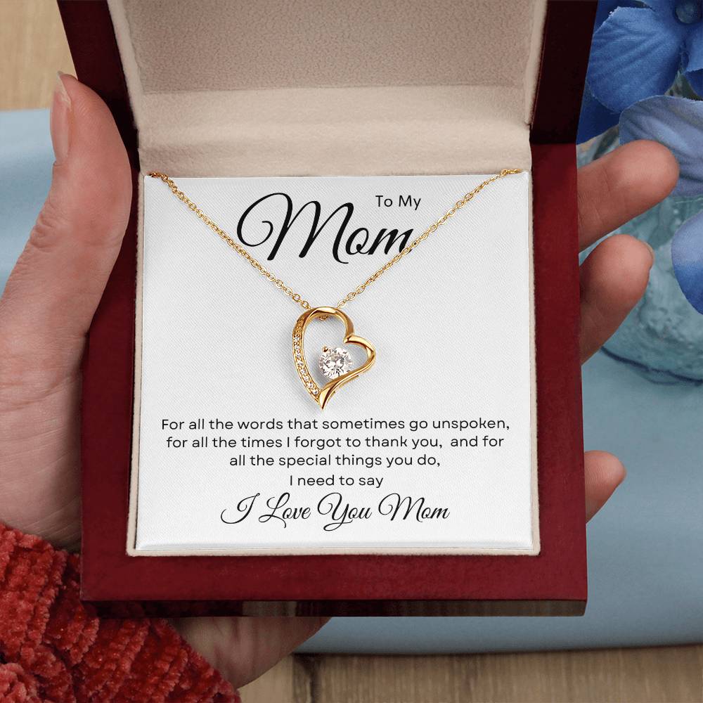 To My Mom Necklace, Mama, Gift For Birthday, I Love Mom Mother Day Gift,