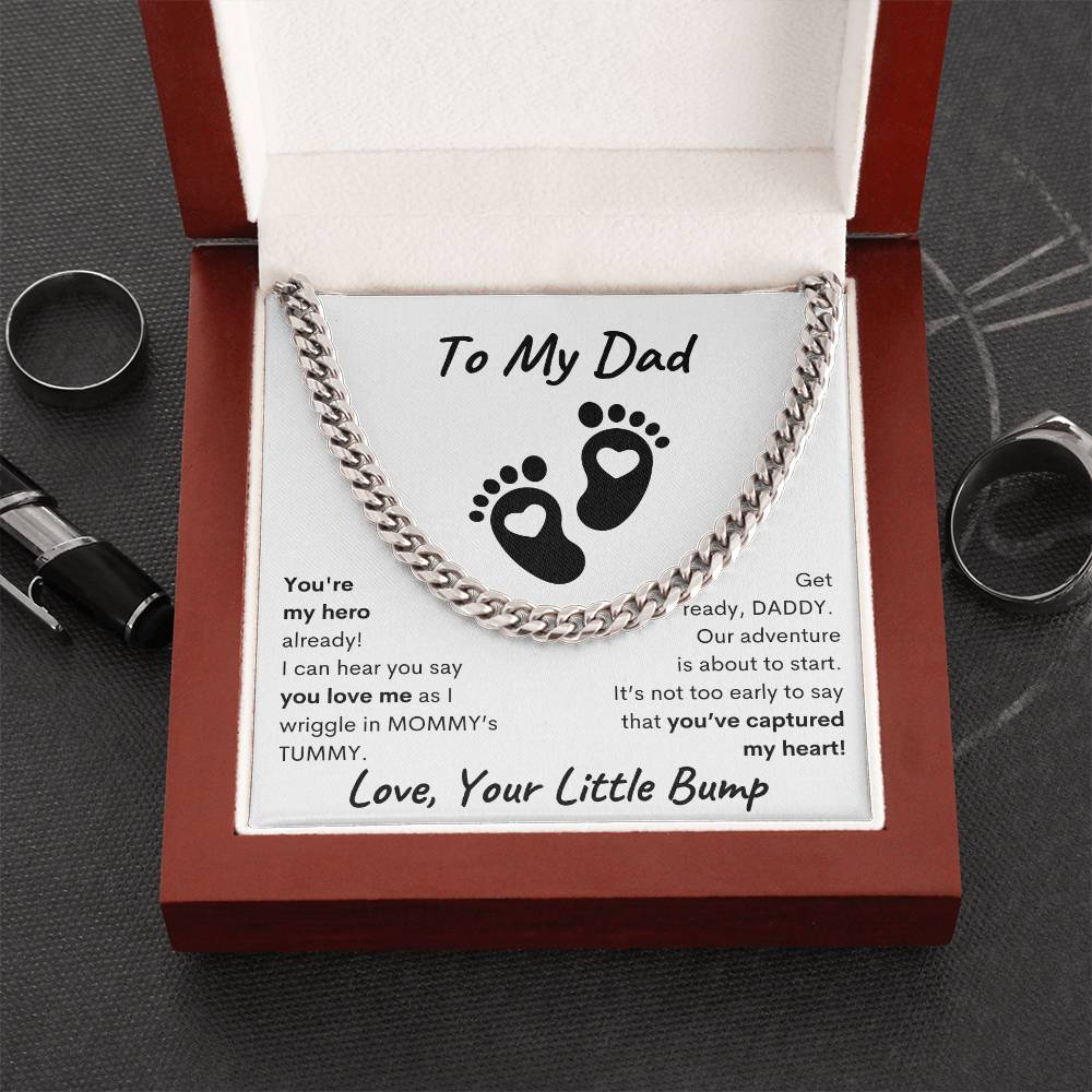 Daddy To Be Keepsake Gift, From Baby Bump, New Father, Father To Be ,Expectant Dad, First Father's Day for New Dad, Ultrasound Present