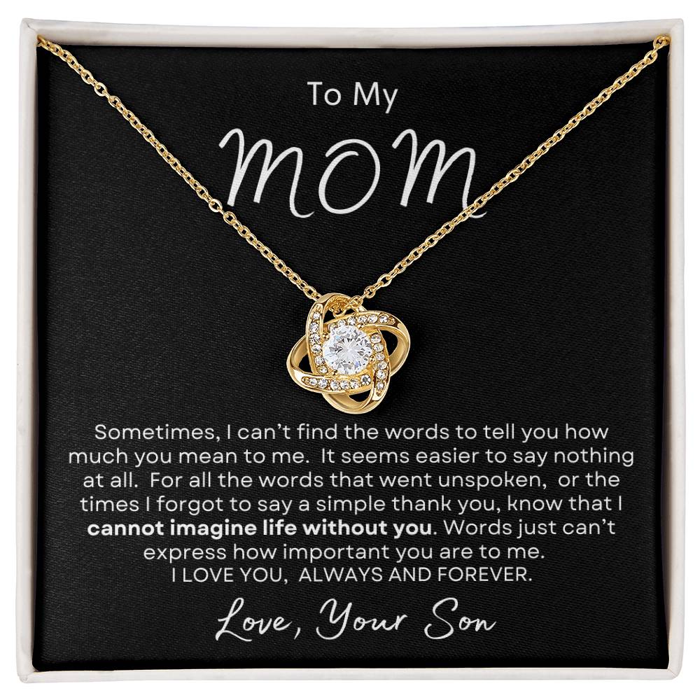 To My Mom Necklace, Mama, Gift For Birthday, I Love Mom Mother Day Gift, From Son