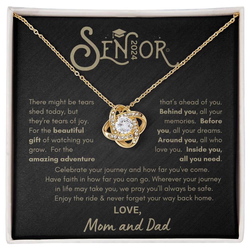 Senior 2024 Graduation - Loveknot Necklace from Mom and Dad GBB2