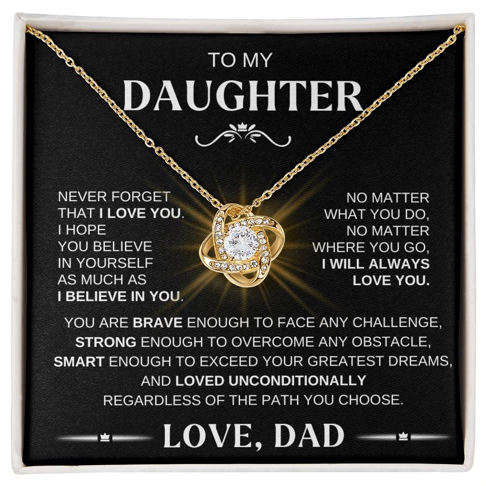 To My Beautiful Daughter - Love Knot Necklace BWST Conf