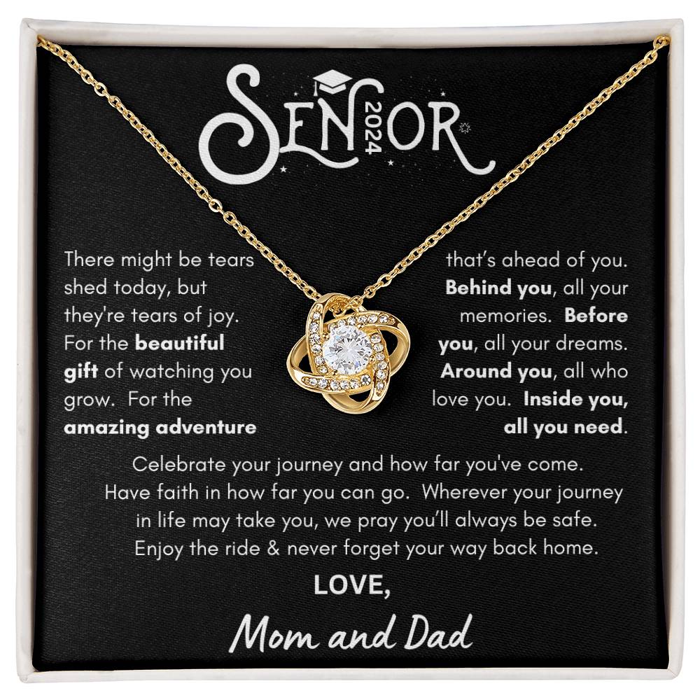 Senior 2024 Graduation - Loveknot Necklace from Mom and Dad WB2