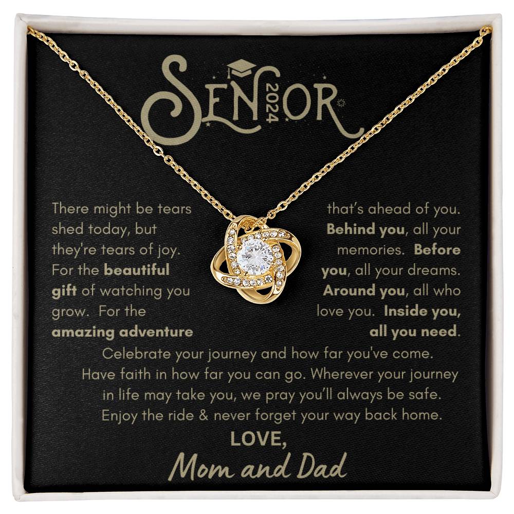 Senior 2024 Graduation - Loveknot Necklace from Mom and Dad GB2