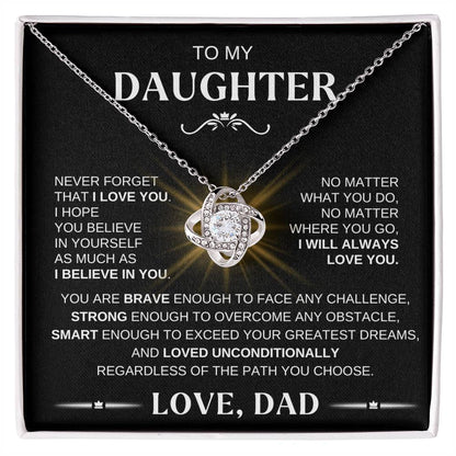 To My Beautiful Daughter - Love Knot Necklace BWST Conf