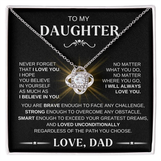 To My Beautiful Daughter - Love Knot Necklace BWST Conf