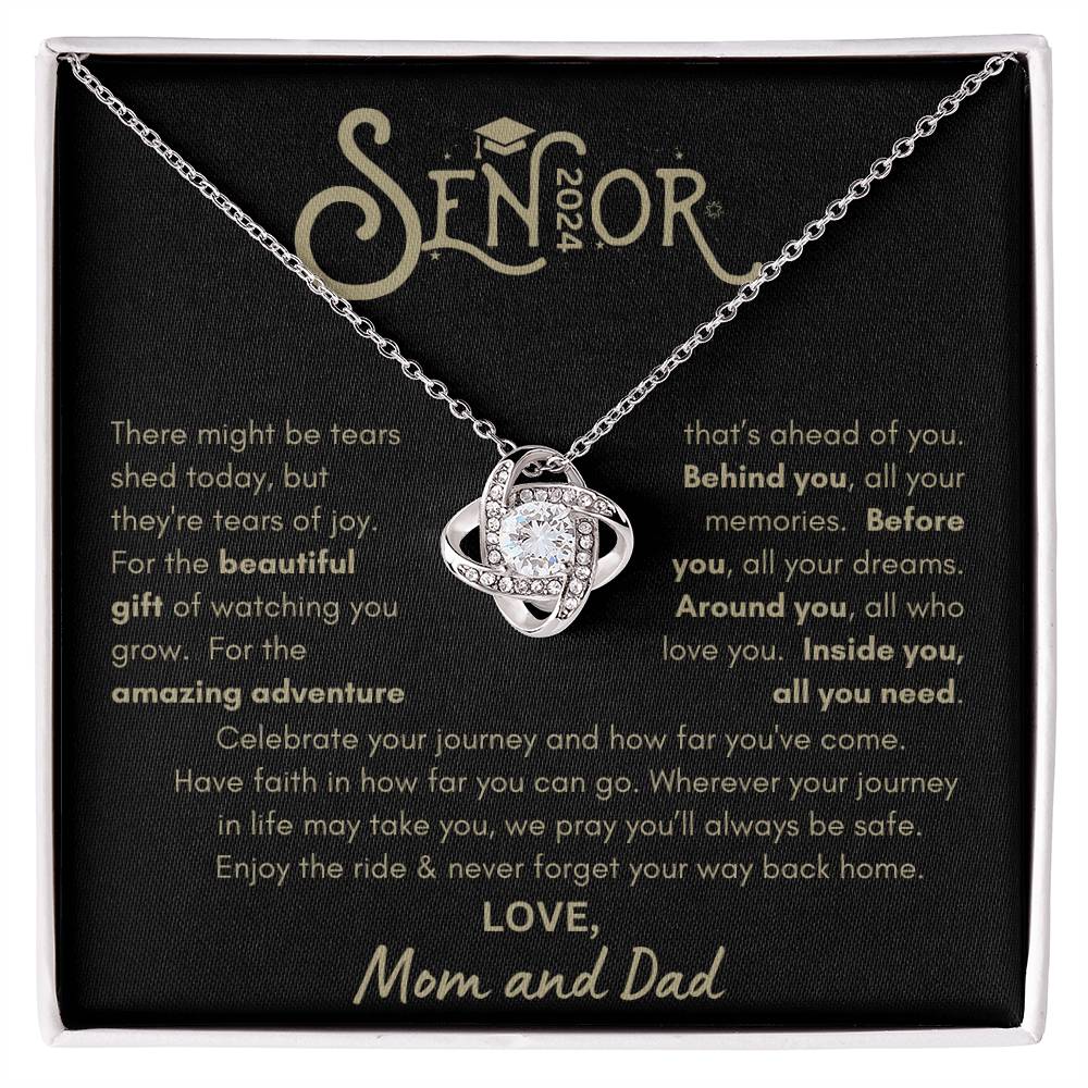 Senior 2024 Graduation - Loveknot Necklace from Mom and Dad GB2