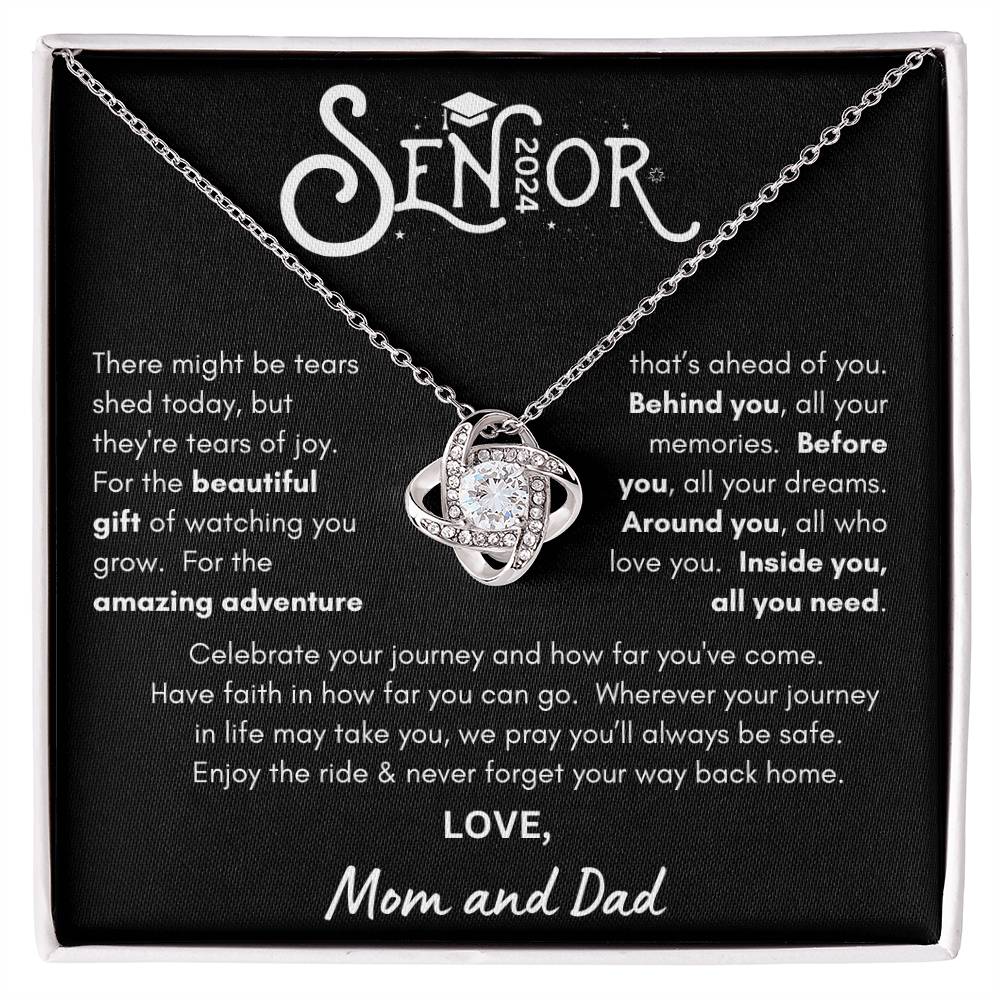 Senior 2024 Graduation - Loveknot Necklace from Mom and Dad WB2