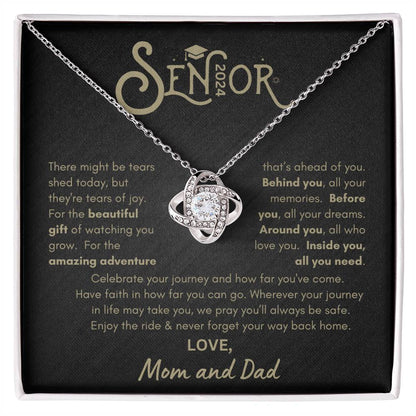 Senior 2024 Graduation - Loveknot Necklace from Mom and Dad GBB2