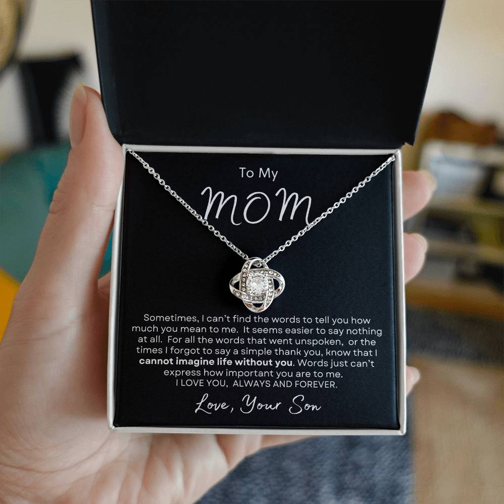 To My Mom Necklace, Mama, Gift For Birthday, I Love Mom Mother Day Gift, From Son