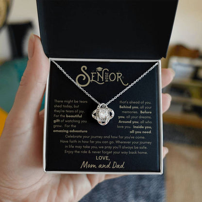 Senior 2024 Graduation - Loveknot Necklace from Mom and Dad GB2