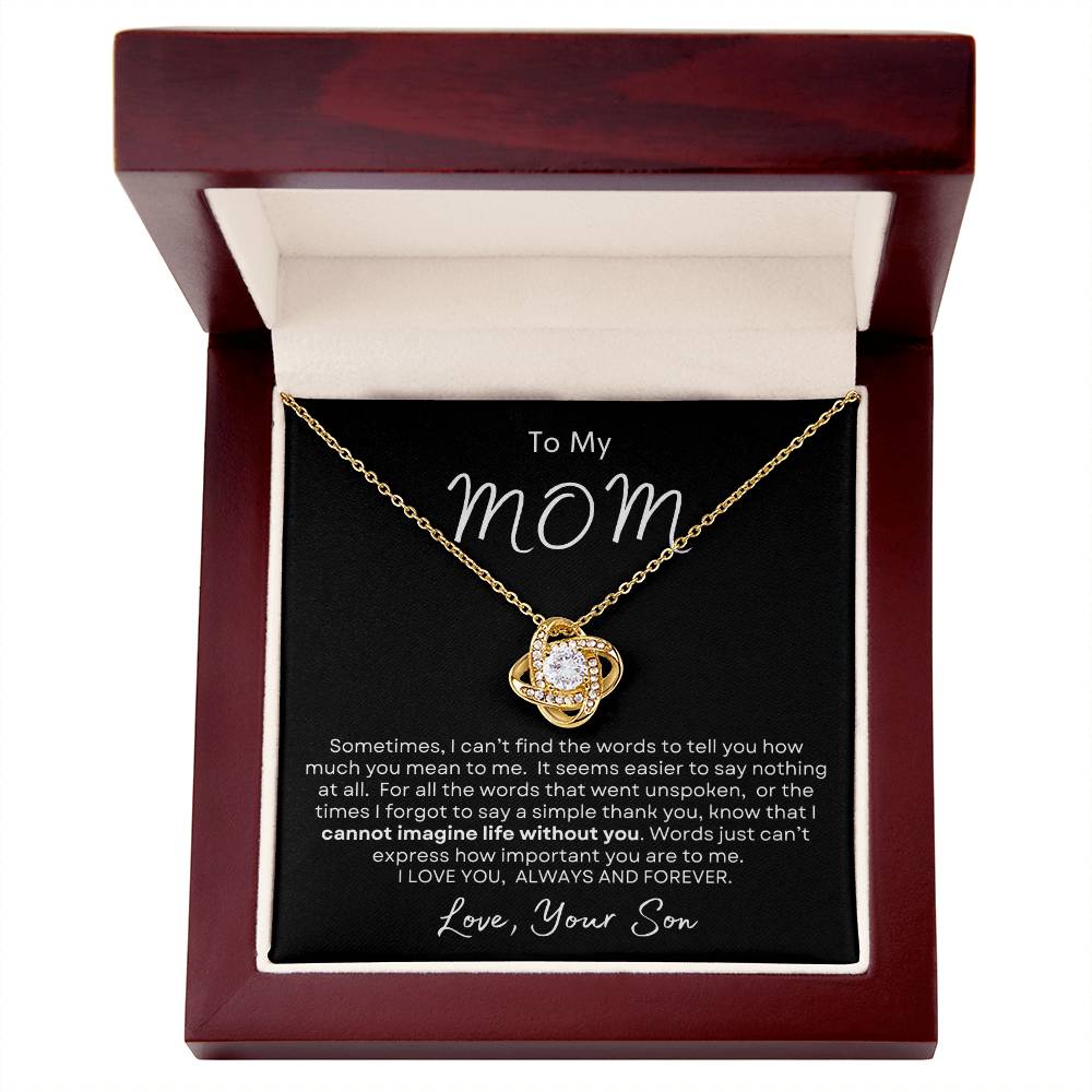 To My Mom Necklace, Mama, Gift For Birthday, I Love Mom Mother Day Gift, From Son