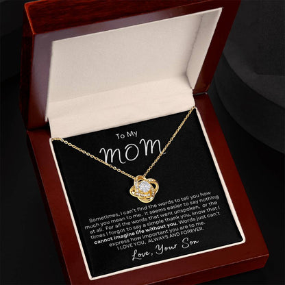 To My Mom Necklace, Mama, Gift For Birthday, I Love Mom Mother Day Gift, From Son