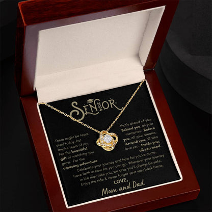 Senior 2024 Graduation - Loveknot Necklace from Mom and Dad GB2