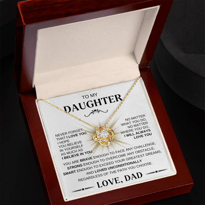 To My Beautiful Daughter - Love Knot Necklace WBST Conf