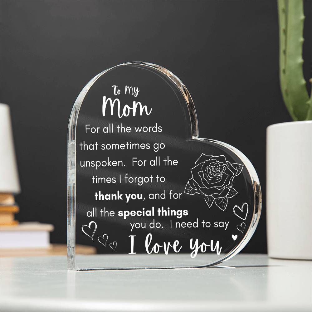 Mother's Day from Son from Daughter I Love You Acrylic Plaque