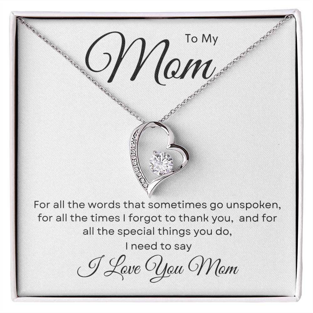 To My Mom Necklace, Mama, Gift For Birthday, I Love Mom Mother Day Gift,