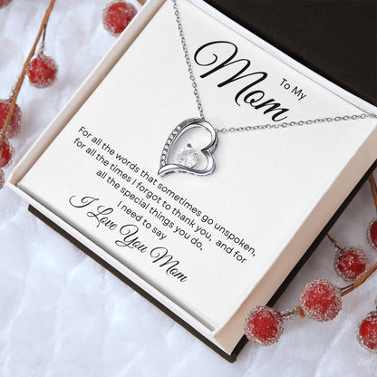 To My Mom Necklace, Mama, Gift For Birthday, I Love Mom Mother Day Gift,