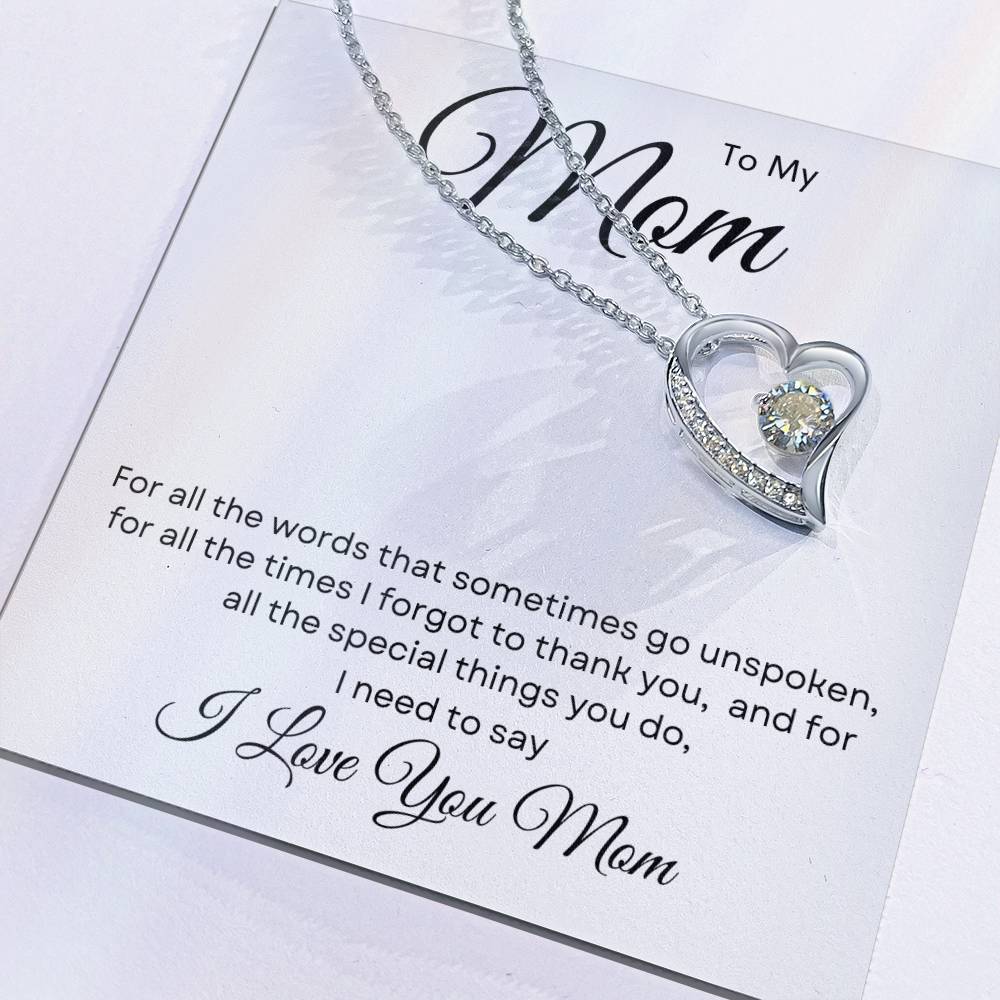 To My Mom Necklace, Mama, Gift For Birthday, I Love Mom Mother Day Gift,