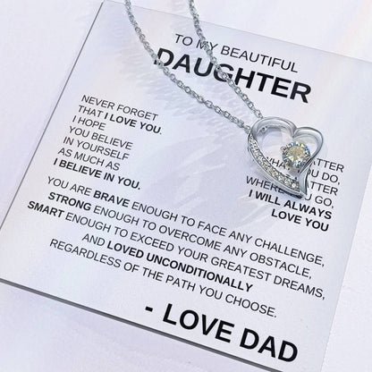 To My Beautiful Daughter - Forever Love Necklace WW