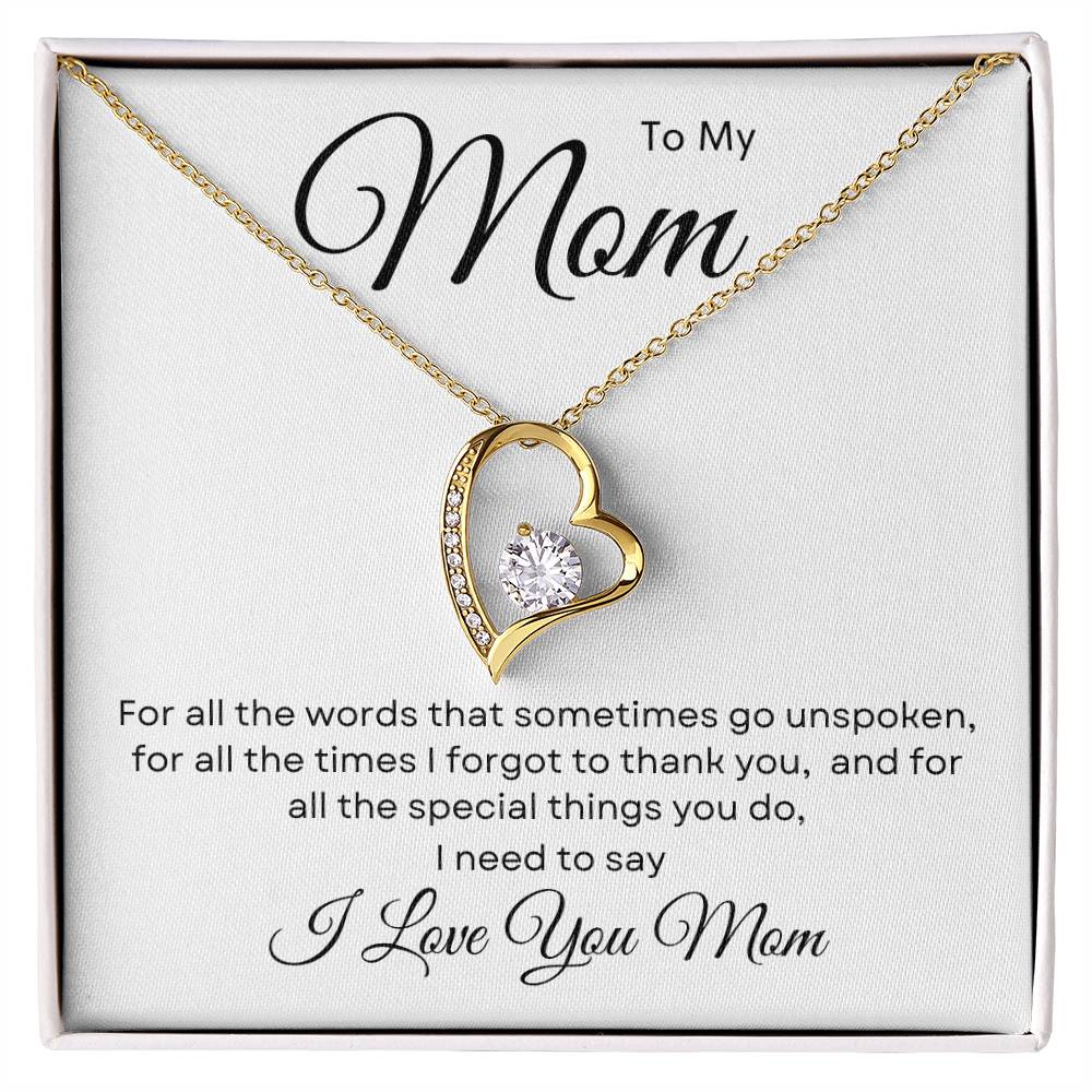 To My Mom Necklace, Mama, Gift For Birthday, I Love Mom Mother Day Gift,