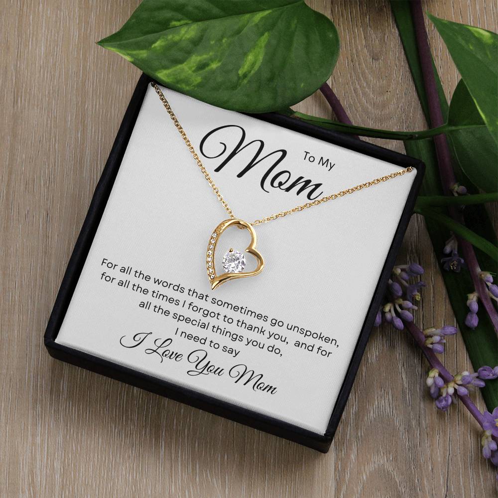 To My Mom Necklace, Mama, Gift For Birthday, I Love Mom Mother Day Gift,