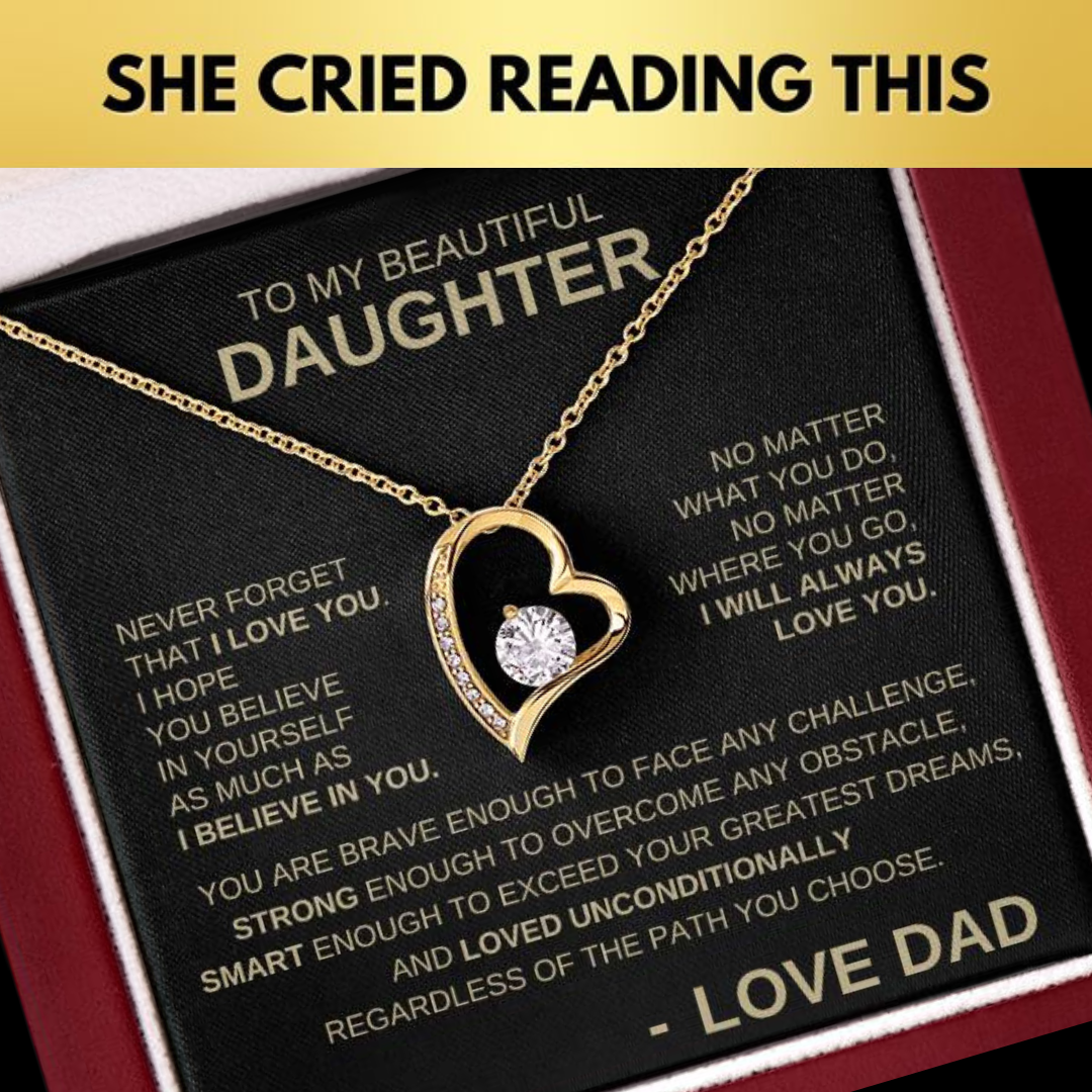 To My Beautiful Daughter - Forever Love Necklace GB